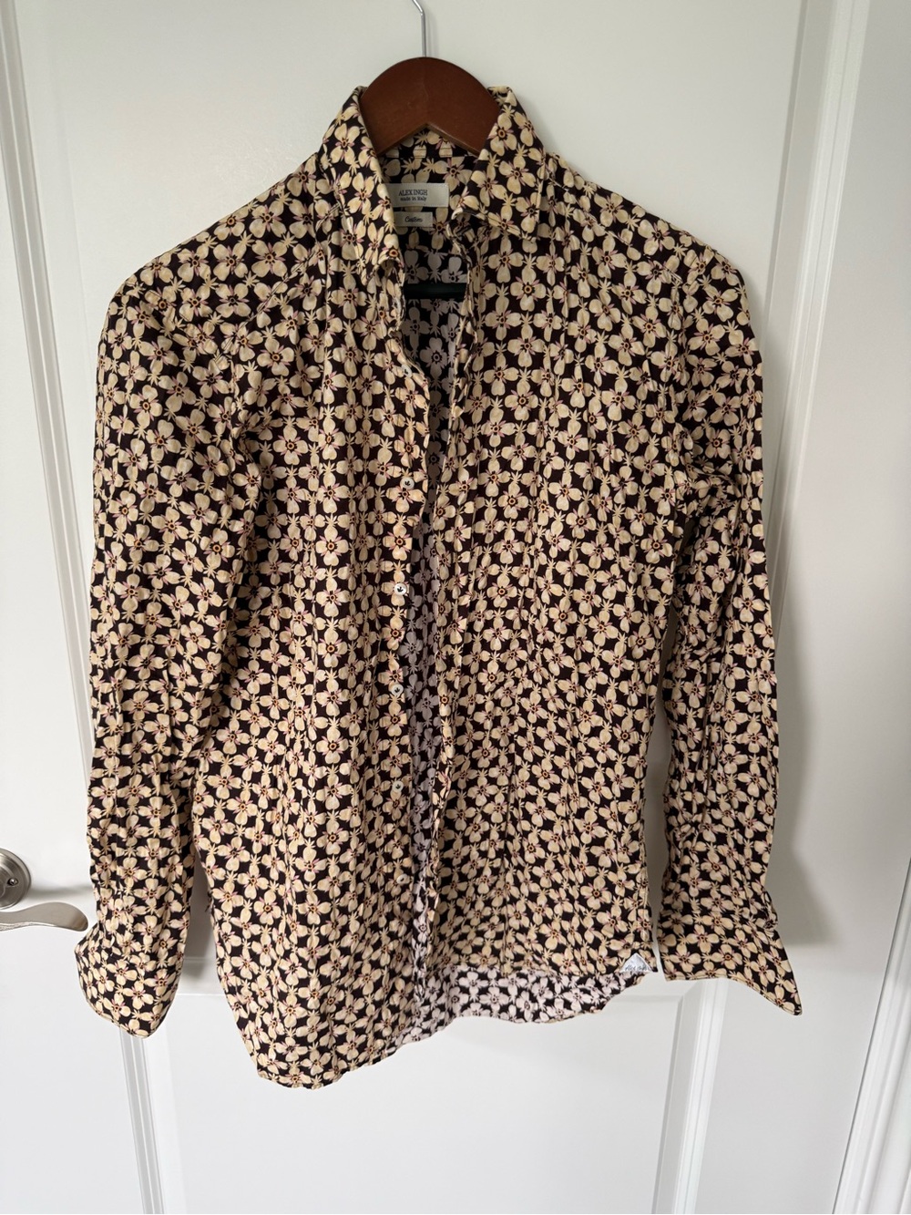 Alex Ingh Floral Custom Blouse Size Medium